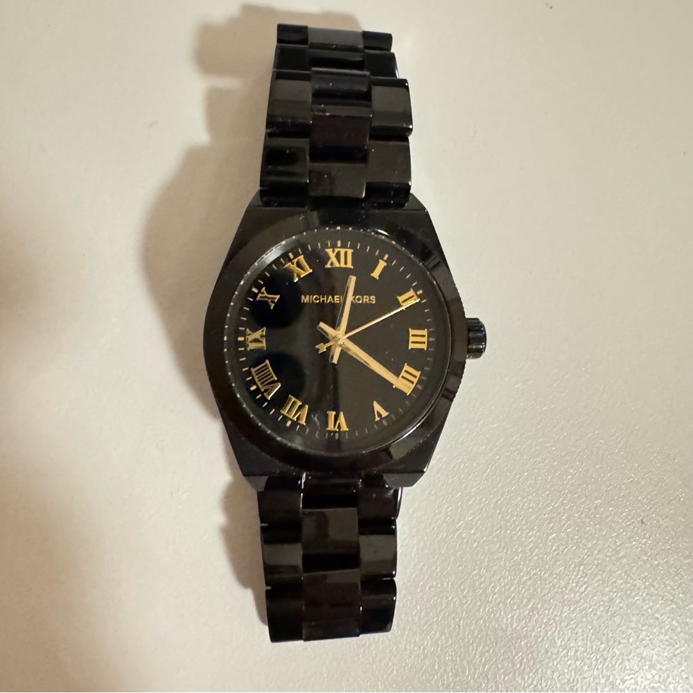 Michael Kors Black and Gold Watch